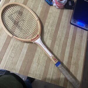 Vintage Wooden Billie Jean King Bancroft Tennis Racket